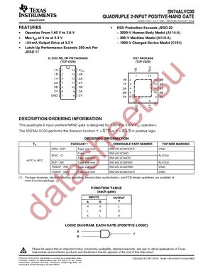 SN74ALVC00PWR datasheet  